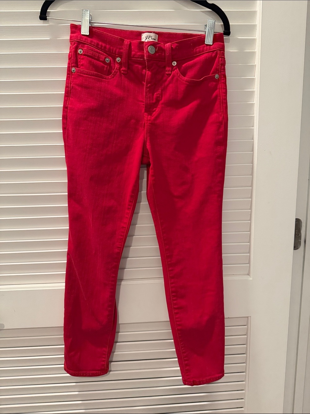 Red J.Crew toothpick jeans - 26P